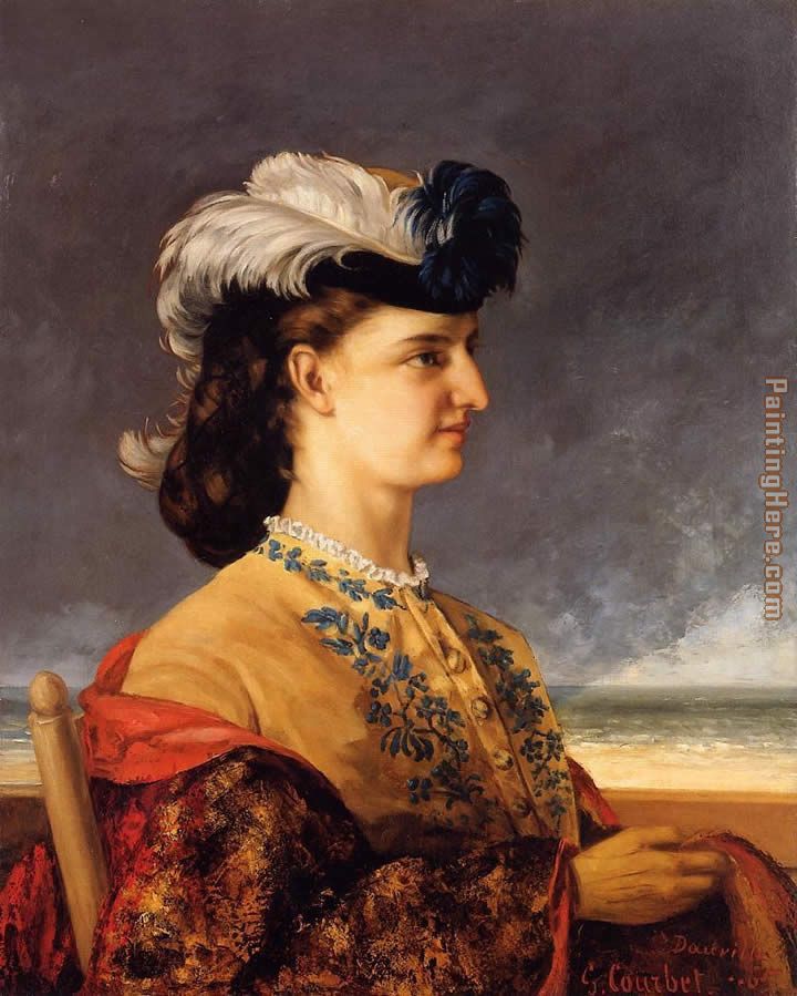 Portrait of Countess Karoly painting - Gustave Courbet Portrait of Countess Karoly art painting